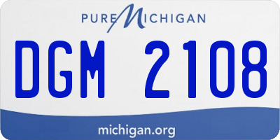 MI license plate DGM2108