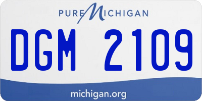 MI license plate DGM2109