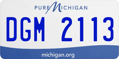 MI license plate DGM2113