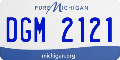 MI license plate DGM2121