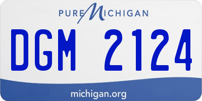 MI license plate DGM2124