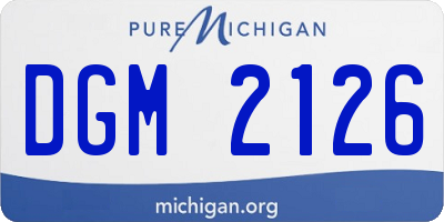 MI license plate DGM2126