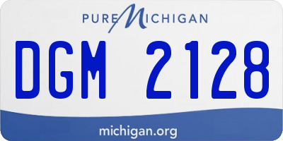 MI license plate DGM2128