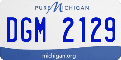 MI license plate DGM2129