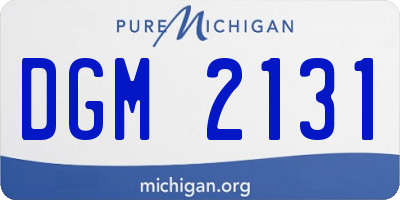 MI license plate DGM2131