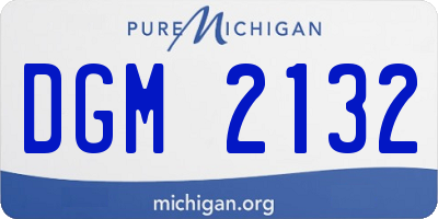 MI license plate DGM2132