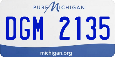 MI license plate DGM2135