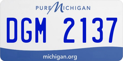 MI license plate DGM2137