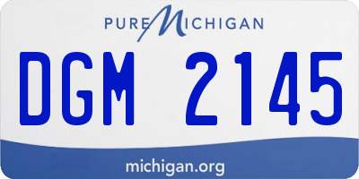 MI license plate DGM2145
