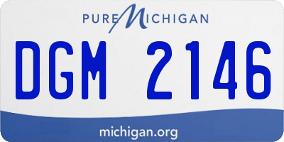 MI license plate DGM2146