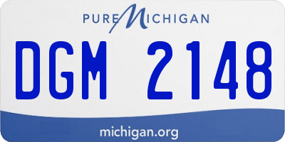 MI license plate DGM2148