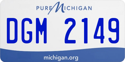 MI license plate DGM2149