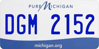 MI license plate DGM2152