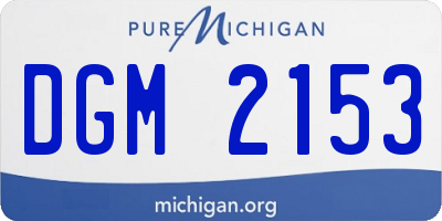 MI license plate DGM2153