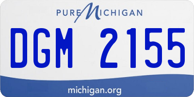 MI license plate DGM2155