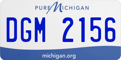 MI license plate DGM2156