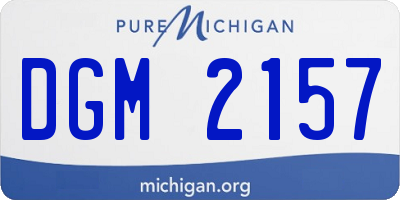 MI license plate DGM2157