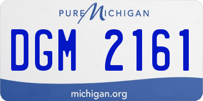 MI license plate DGM2161