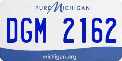 MI license plate DGM2162
