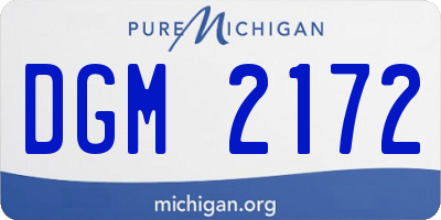 MI license plate DGM2172