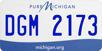 MI license plate DGM2173