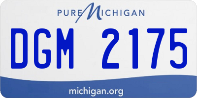 MI license plate DGM2175