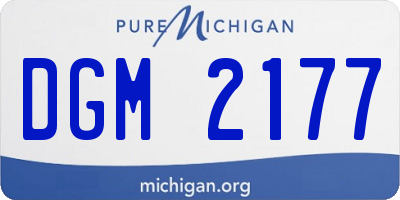 MI license plate DGM2177