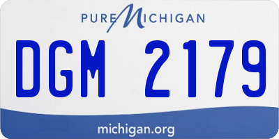 MI license plate DGM2179