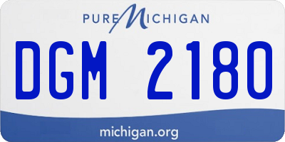 MI license plate DGM2180