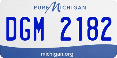 MI license plate DGM2182