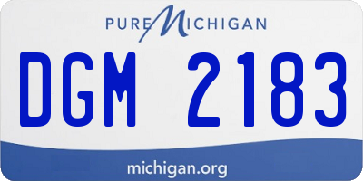 MI license plate DGM2183