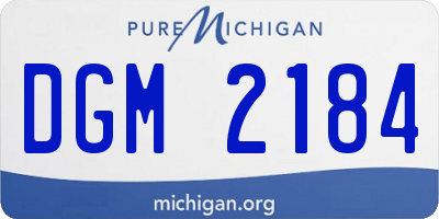 MI license plate DGM2184