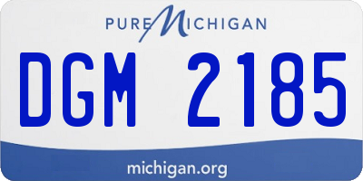 MI license plate DGM2185