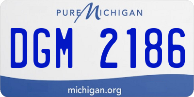 MI license plate DGM2186