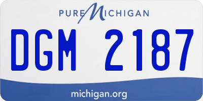 MI license plate DGM2187