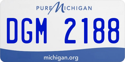 MI license plate DGM2188