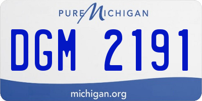 MI license plate DGM2191