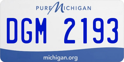 MI license plate DGM2193