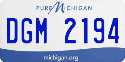 MI license plate DGM2194