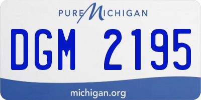 MI license plate DGM2195