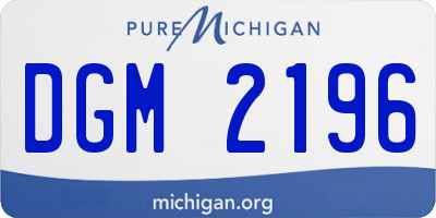 MI license plate DGM2196