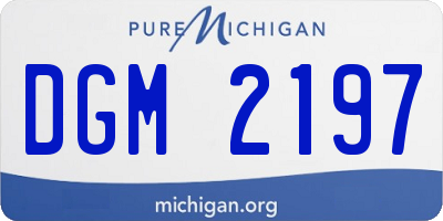 MI license plate DGM2197
