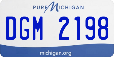 MI license plate DGM2198