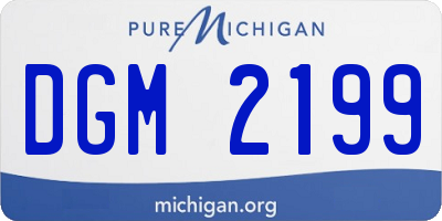 MI license plate DGM2199
