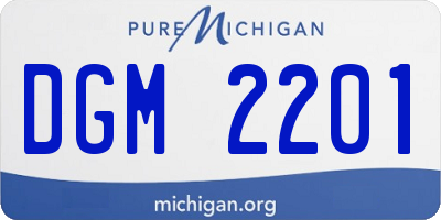 MI license plate DGM2201