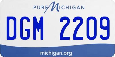 MI license plate DGM2209