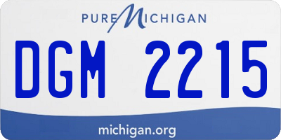 MI license plate DGM2215