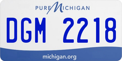 MI license plate DGM2218