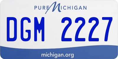 MI license plate DGM2227