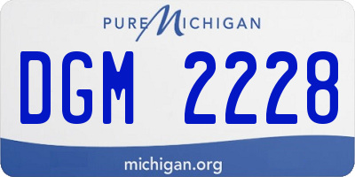 MI license plate DGM2228